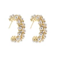 1 Piece Lady Pearl Mixed Materials Ear Studs main image 6