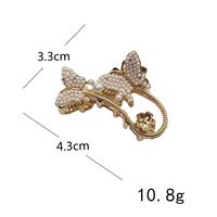 Women's Cute Butterfly Metal Plating Inlay Artificial Pearls Rhinestones Hair Claws main image 2