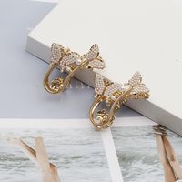 Women's Cute Butterfly Metal Plating Inlay Artificial Pearls Rhinestones Hair Claws main image 3