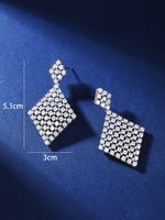 1 Pair Elegant Wedding Shiny Rhombus Plating Inlay Copper Zircon Drop Earrings main image 2
