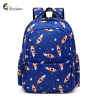 Cute Spaceship Square Zipper Fashion Backpack sku image 5