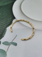 Ig Style Simple Style Streetwear Solid Color Twist Stainless Steel Plating Bangle sku image 5