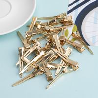 Women's Simple Style Solid Color Metal Plating Hair Clip main image 4
