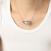 Casual Simple Style Commute Water Droplets Titanium Steel Plating 18k Gold Plated Necklace sku image 2