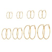 1 Pair Luxurious Queen Bridal Solid Color Plating 304 Stainless Steel 18K Gold Plated Hoop Earrings main image 5