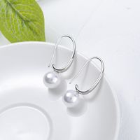 1 Pair Lady Simple Style Pearl Plating Alloy Ear Hook main image 5