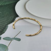 Ig Style Simple Style Streetwear Solid Color Twist Stainless Steel Plating Bangle main image 6