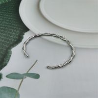 Ig Style Simple Style Streetwear Solid Color Twist Stainless Steel Plating Bangle main image 7