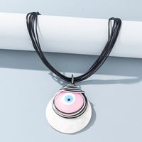 Casual Classic Style Eye Pu Leather Alloy Women's Pendant Necklace main image 3
