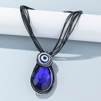 Casual Classic Style Eye Pu Leather Alloy Women's Pendant Necklace main image 5