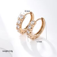 Wholesale Jewelry Xuping Simple Style Round Elephant Copper Alloy Artificial Diamond 18k Gold Plated White Gold Plated Plating Inlay Earrings sku image 2