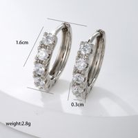 Wholesale Jewelry Xuping Simple Style Round Elephant Copper Alloy Artificial Diamond 18k Gold Plated White Gold Plated Plating Inlay Earrings main image 3