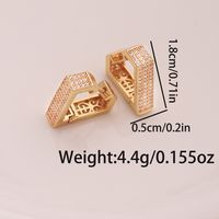 1 Pair Ig Style Simple Style Heart Shape Snake Plating Inlay Copper Zircon 18k Gold Plated Hoop Earrings main image 5