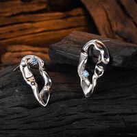 1 Pair Simple Style Geometric Plating Inlay Sterling Silver Zircon White Gold Plated Drop Earrings main image 5