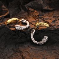1 Pair Casual C Shape Plating Sterling Silver 24k Gold Plated Silver Plated Earrings main image 5