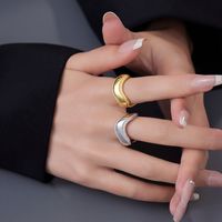 Casual Irregular Sterling Silver Plating Inlay Zircon 24k Gold Plated White Gold Plated Rings main image 3