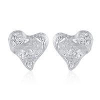 1 Pair Casual Heart Shape Plating Sterling Silver 24k Gold Plated White Gold Plated Ear Studs main image 6