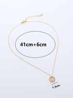 Acier Inoxydable Plaqué Or 18K Style IG Élégant Style Simple Géométrique Papillon Zircon Pendentif main image 5