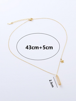 Acier Inoxydable Plaqué Or 18K Style IG Élégant Style Simple Géométrique Papillon Zircon Pendentif sku image 6