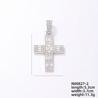 Hip-hop Cross Stainless Steel Plating Inlay Rhinestones Gold Plated Silver Plated Men's Charms Necklace sku image 3