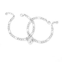 Romantic Simple Style Heart Shape Iron Plating Couple Bracelets sku image 2