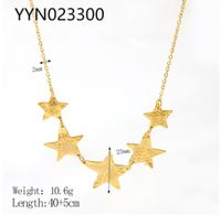 304 Stainless Steel 18K Gold Plated IG Style Nordic Style African Style Polishing Plating Metal Star Moon Pendant Necklace main image 2