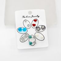 Wholesale Jewelry Simple Style Geometric Alloy Artificial Pearls Rhinestones Plating Inlay Ear Studs sku image 4