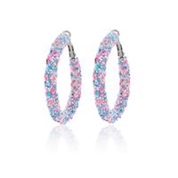 1 Pair IG Style Simple Style Circle Sequins Plastic Iron Earrings sku image 2