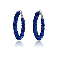 1 Pair IG Style Simple Style Circle Sequins Plastic Iron Earrings sku image 3
