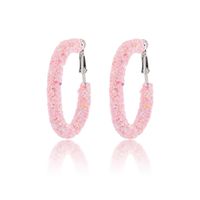 1 Pair IG Style Simple Style Circle Sequins Plastic Iron Earrings sku image 4