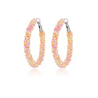 1 Pair IG Style Simple Style Circle Sequins Plastic Iron Earrings sku image 5