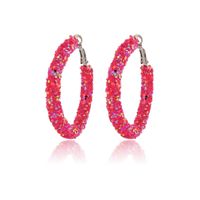 1 Pair IG Style Simple Style Circle Sequins Plastic Iron Earrings sku image 7
