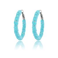 1 Pair IG Style Simple Style Circle Sequins Plastic Iron Earrings sku image 8