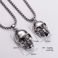 Classic Style Skull 304 Stainless Steel Men's Pendant Necklace main image 2