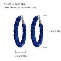1 Pair IG Style Simple Style Circle Sequins Plastic Iron Earrings main image 2