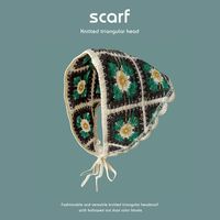 Classic Style Flower Knit Crochet Lace Scarf sku image 39
