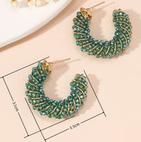 1 Pair Simple Style Geometric Plating Alloy Gold Plated Ear Studs main image 2