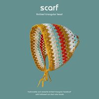 Classic Style Flower Knit Crochet Lace Scarf sku image 43