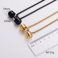 304 Stainless Steel 18K Gold Plated Casual Barbell main image 2