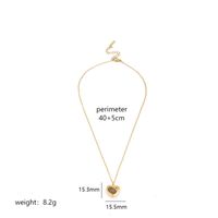 Stainless Steel 18K Gold Plated IG Style Enamel Plating Star Moon Heart Shape Pendant Necklace sku image 5
