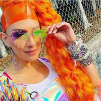 Fashion Colorful Melting Heart Shape Sunglasses sku image 9