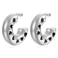 1 Pair Fashion Solid Color Plating Stainless Steel Gold Plated Earrings sku image 28