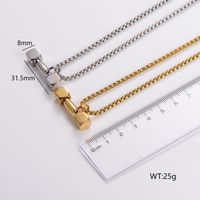 304 Stainless Steel 18K Gold Plated Hip-Hop Plating Barbell main image 2
