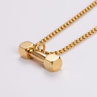 304 Stainless Steel 18K Gold Plated Hip-Hop Plating Barbell main image 3