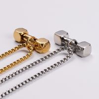 304 Stainless Steel 18K Gold Plated Hip-Hop Plating Barbell main image 5
