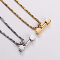 304 Stainless Steel 18K Gold Plated Hip-Hop Plating Barbell main image 6