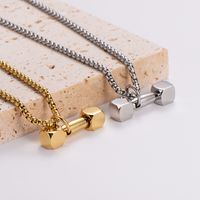 304 Stainless Steel 18K Gold Plated Hip-Hop Plating Barbell main image 7