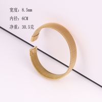 Casual Simple Style Solid Color Stainless Steel Plating Bangle sku image 15