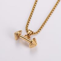 304 Stainless Steel 18K Gold Plated Hip-Hop Plating Barbell main image 6