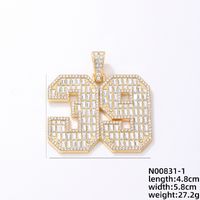 Hip-hop Letter Number Stainless Steel Alloy Plating Inlay Rhinestones Gold Plated Silver Plated Men's Charms Necklace main image 2